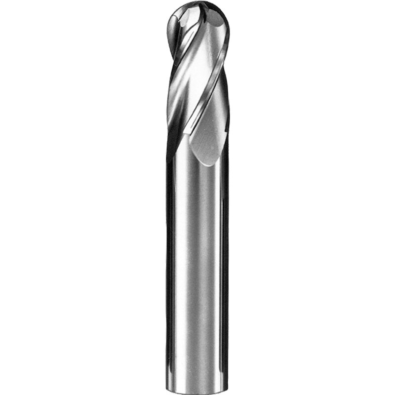 FindBig 3/8 Solid Carbide Ball Nose End Mill – 4 Flute, AlTiN Coated, 30° Helix For HRC55